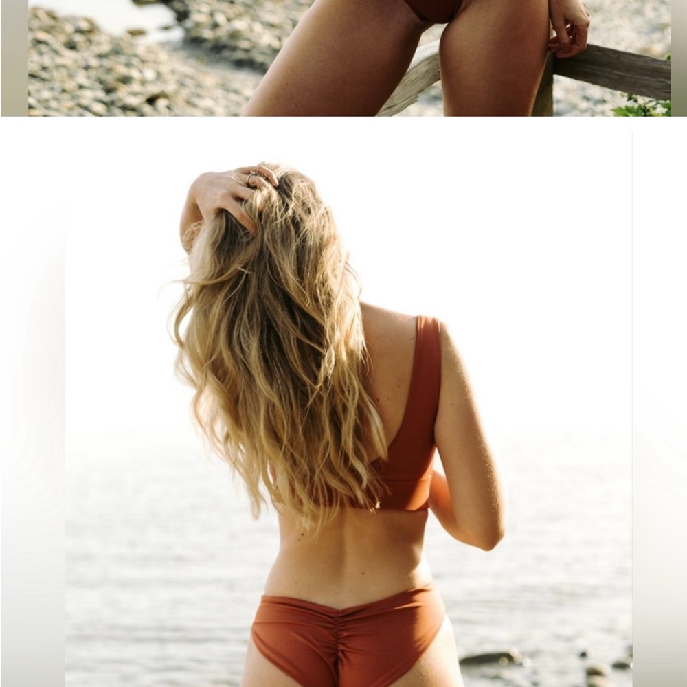 Londre scrunch bikini bottom in clay (no longer comes in this color!) Brand new